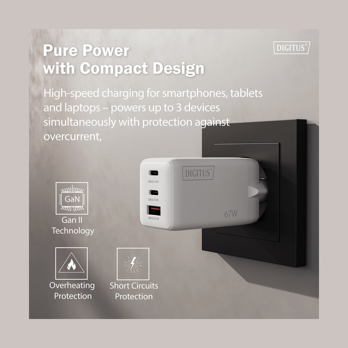 Digitus Battery charger, 67W | DA-10303