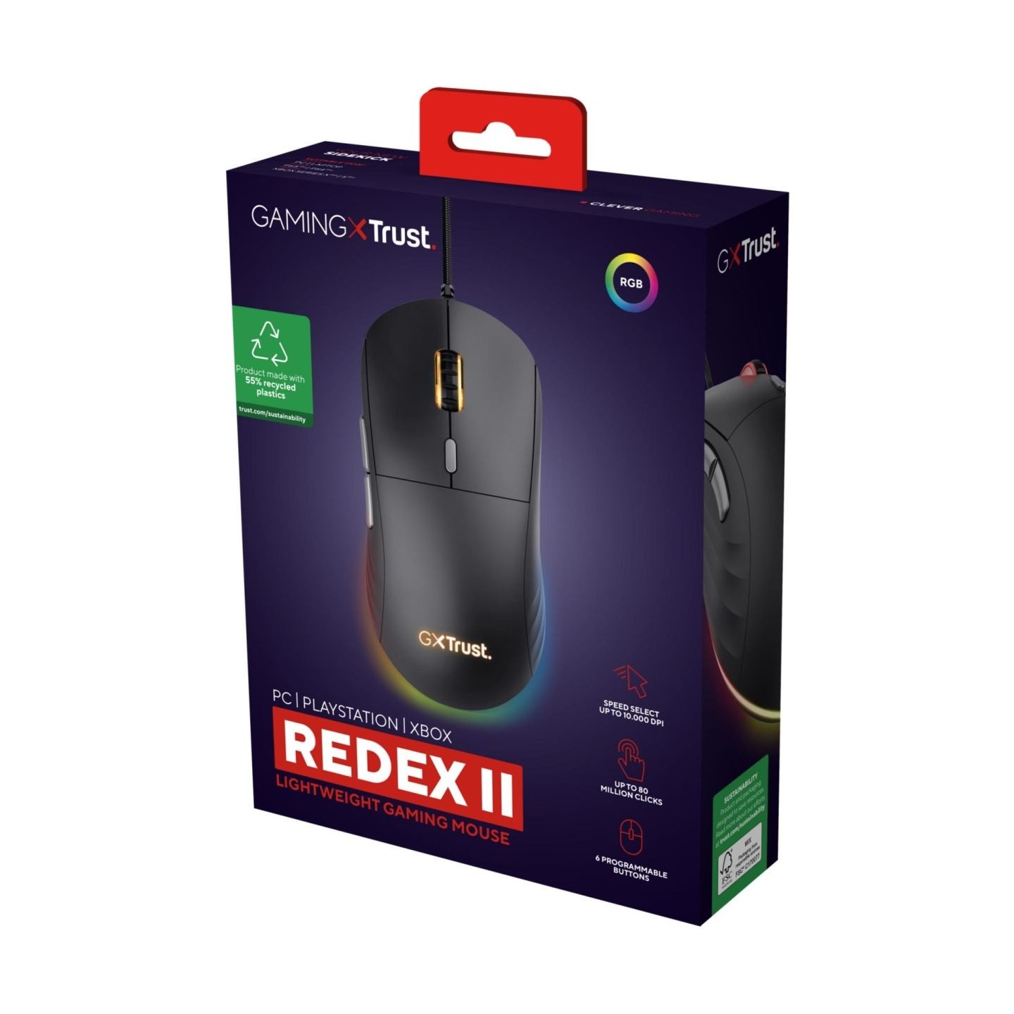 Trust MOUSE USB OPTICAL LIGHTWEIGHT/GXT925 REDEX II 25125 TRUST