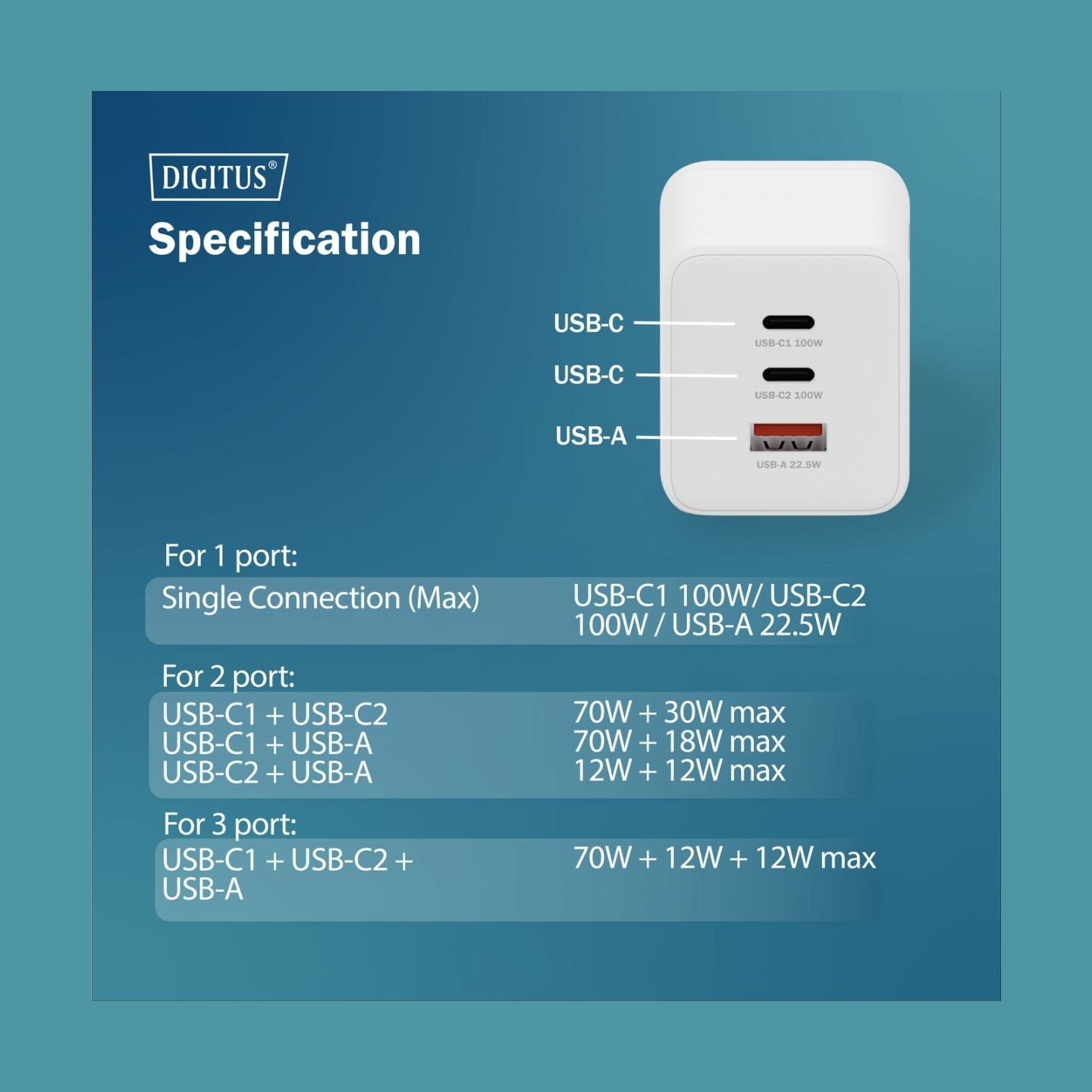 Digitus Battery charger, 100W | DA-10304