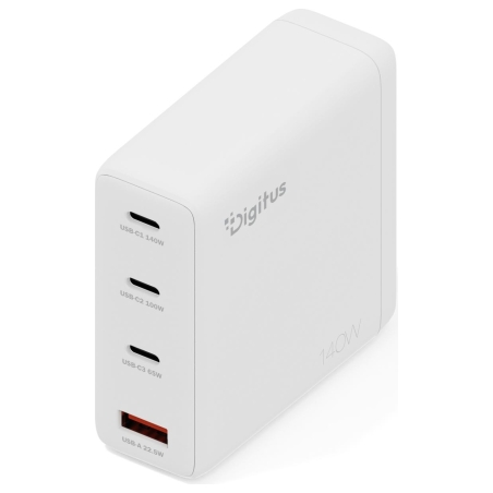 Digitus USB GaN Charger 140W, 3x USB-C, 1x USB-A | DA-10305