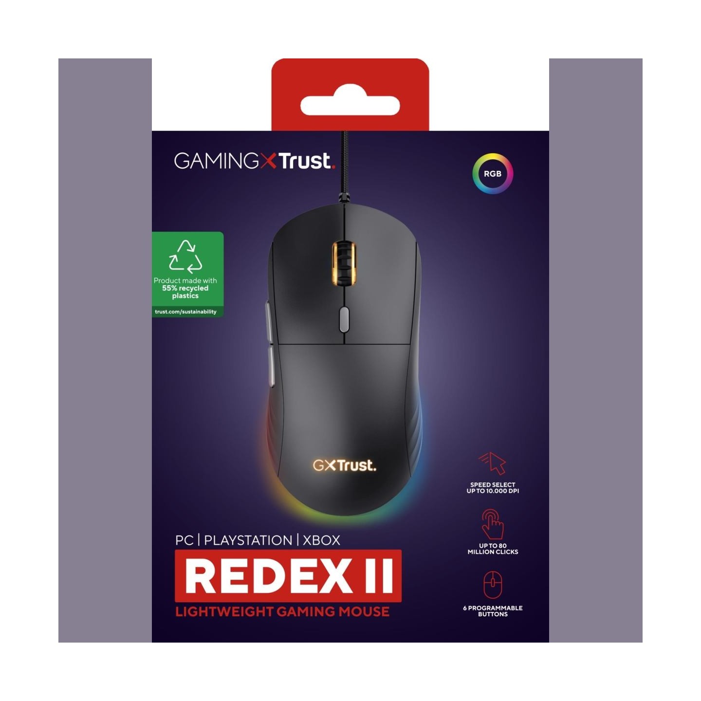Trust MOUSE USB OPTICAL LIGHTWEIGHT/GXT925 REDEX II 25125 TRUST