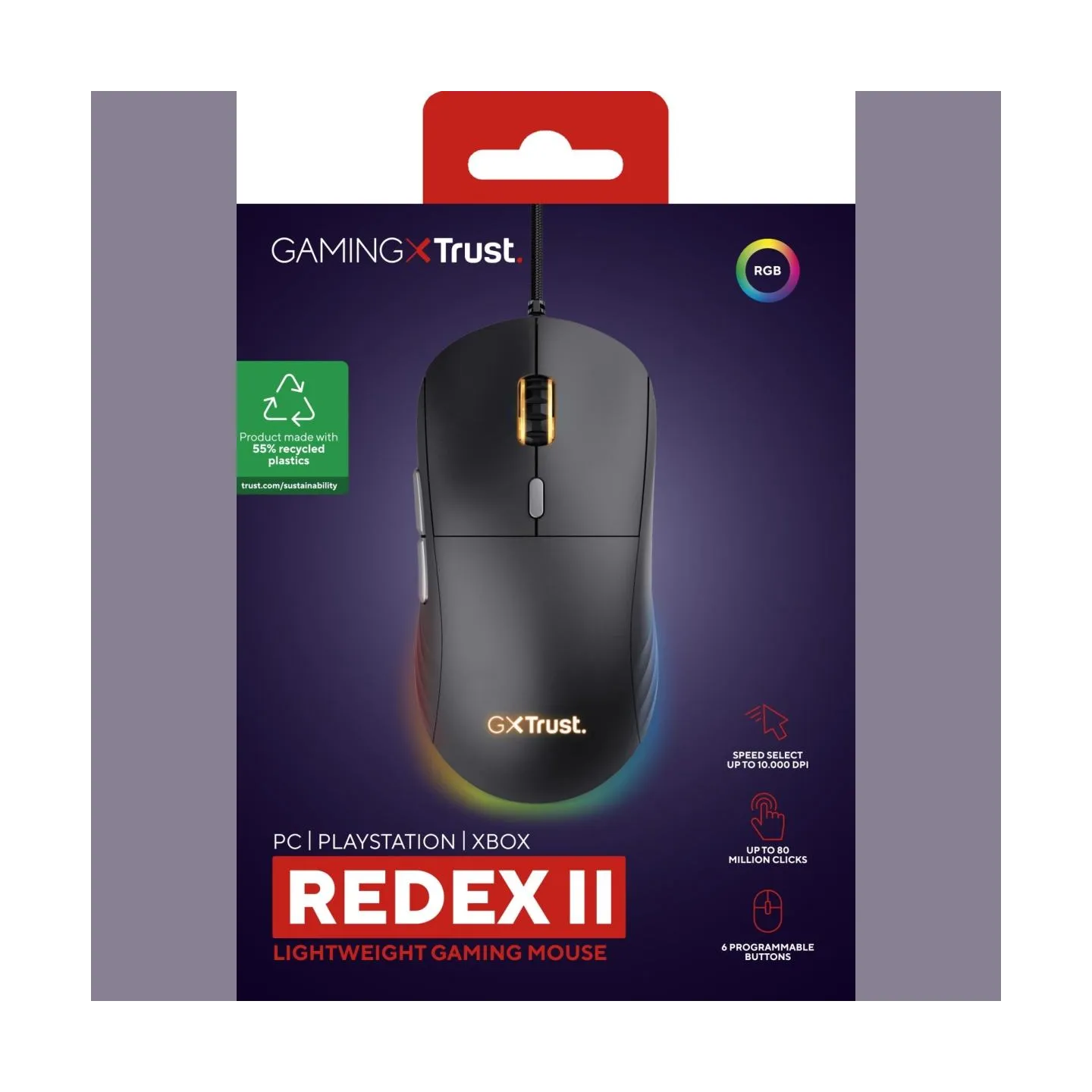 Trust MOUSE USB OPTICAL LIGHTWEIGHT/GXT925 REDEX II 25125 TRUST