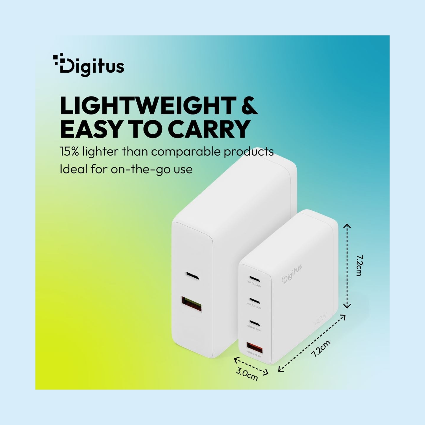 Digitus USB GaN Charger 140W, 3x USB-C, 1x USB-A | DA-10305