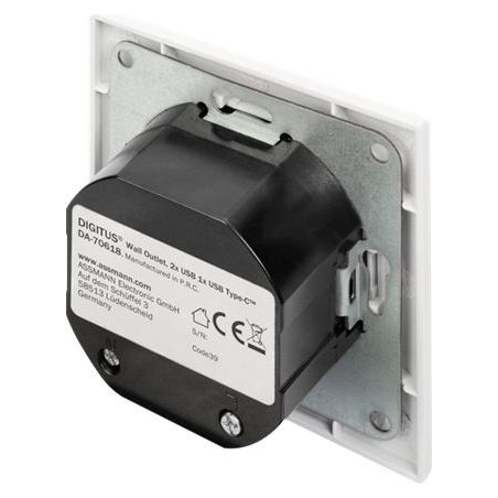 Digitus | Socket with USB A & USB-C Ports, flush mounted