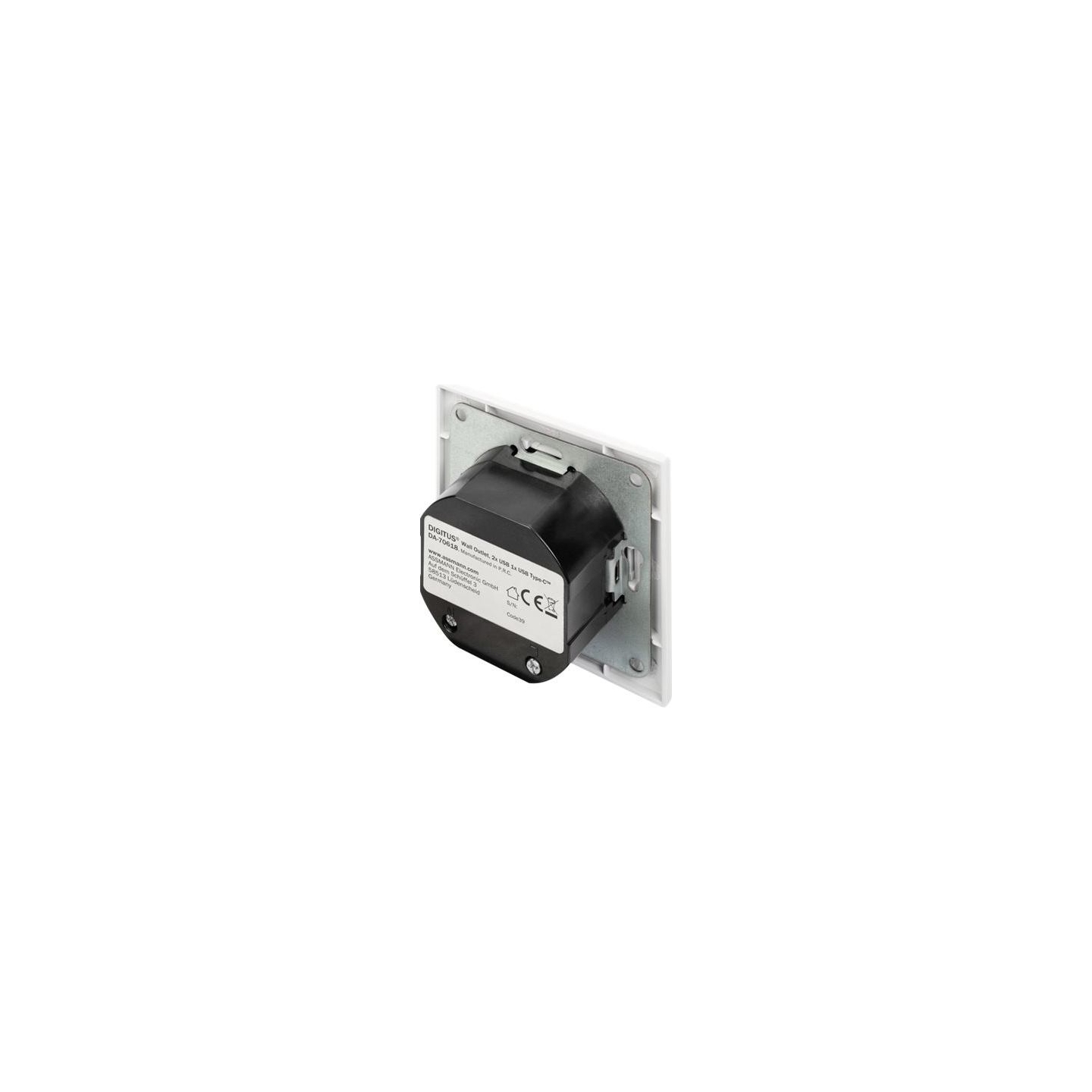 Digitus | Socket with USB A & USB-C Ports, flush mounted