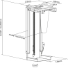 Digitus PC Table Mount | DA-90411 | 30-51 cm | Steel | Black