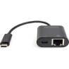Digitus | USB-Type-C Gigabit Ethernet Adapter + PD with power delivery function | DN-3027 | Black | USB-C port to a Gigabit netw