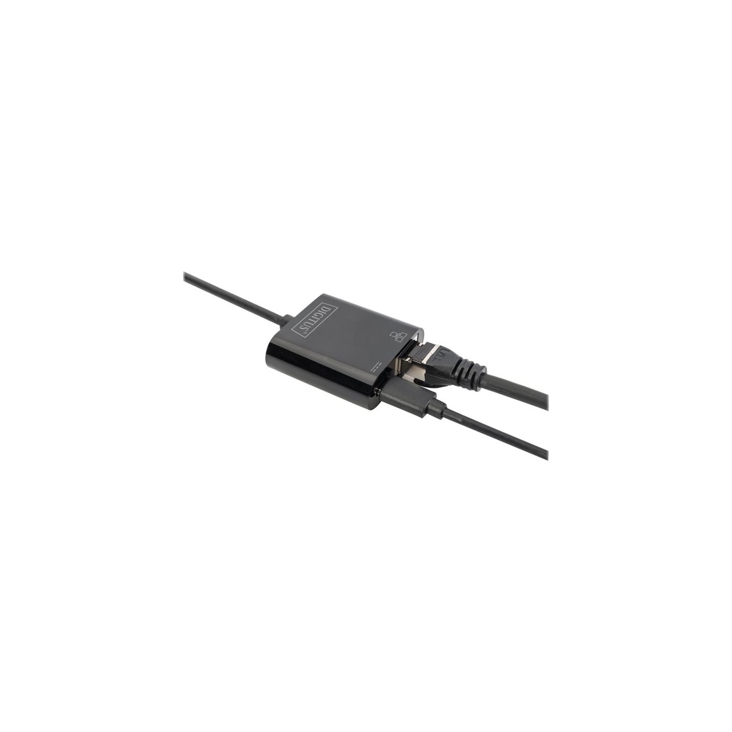 Digitus | USB-Type-C Gigabit Ethernet Adapter + PD with power delivery function | DN-3027 | Black | USB-C port to a Gigabit netw