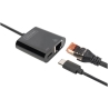 Digitus | USB-Type-C Gigabit Ethernet Adapter + PD with power delivery function | DN-3027 | Black | USB-C port to a Gigabit netw
