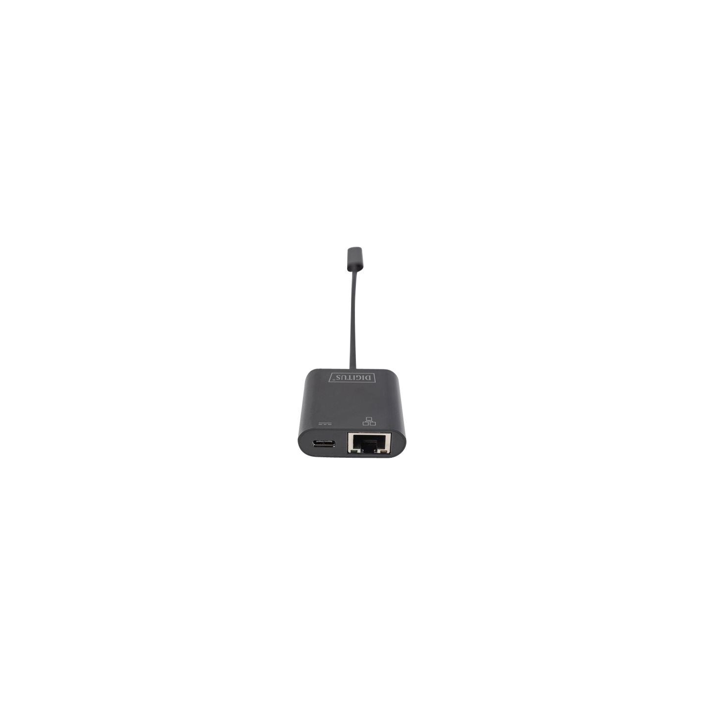 Digitus | USB-Type-C Gigabit Ethernet Adapter + PD with power delivery function | DN-3027 | Black | USB-C port to a Gigabit netw