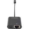 Digitus | USB-Type-C Gigabit Ethernet Adapter + PD with power delivery function | DN-3027 | Black | USB-C port to a Gigabit netw