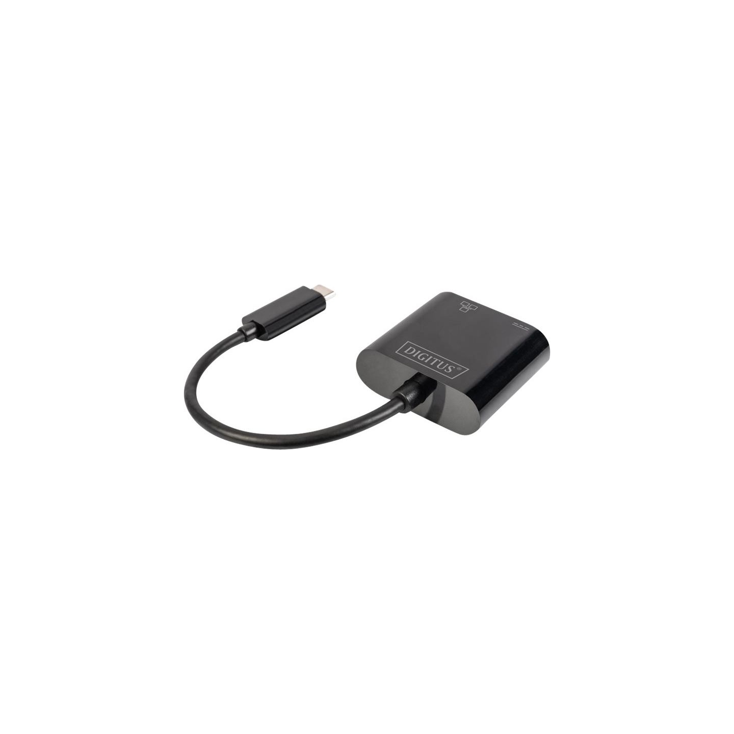 Digitus | USB-Type-C Gigabit Ethernet Adapter + PD with power delivery function | DN-3027 | Black | USB-C port to a Gigabit netw