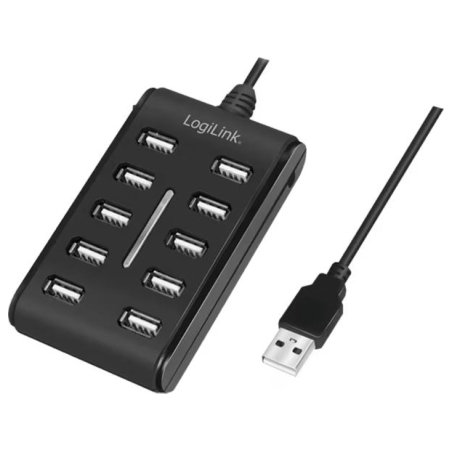 Logilink | USB Hub 10-Port USB2.0 with power adapter 3.5A | UA0125