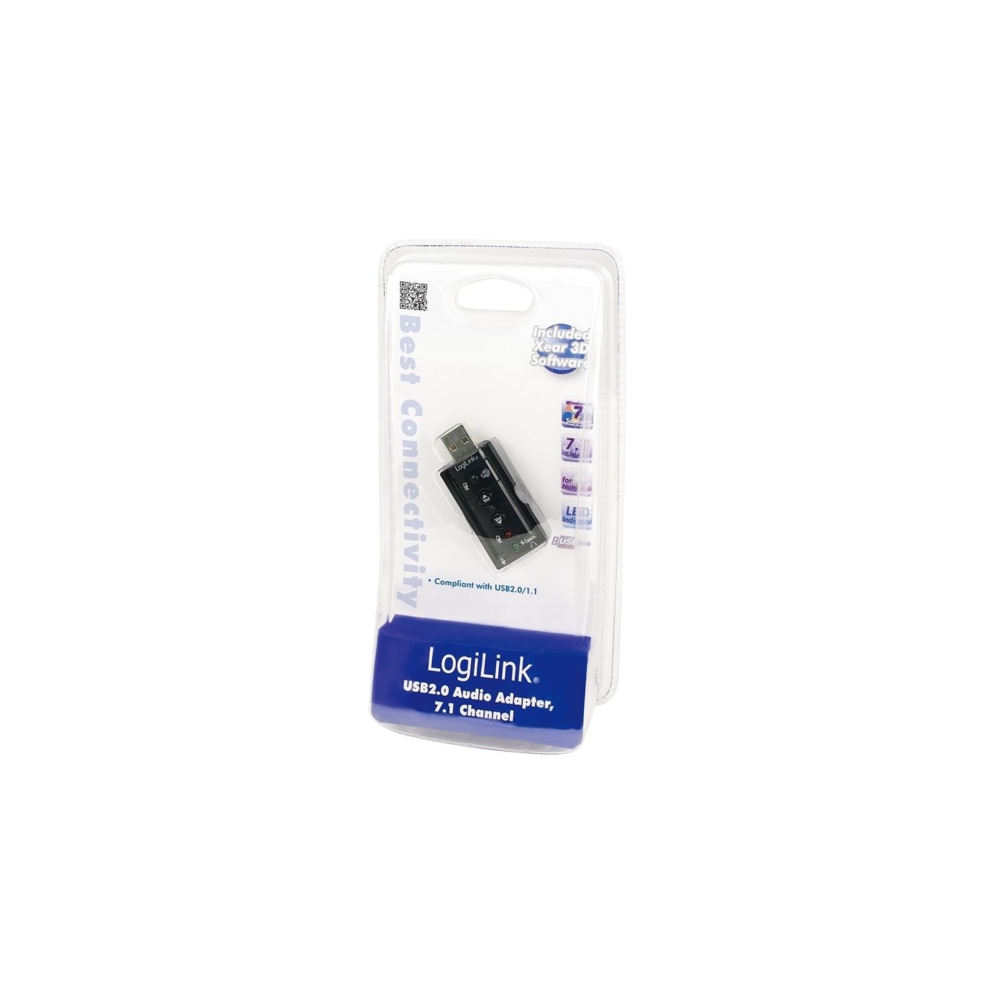 Logilink | USB Audio adapter, 7.1 sound effect