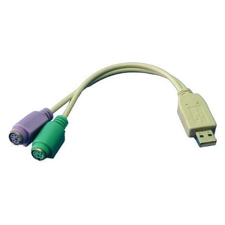 Logilink | Adapter USB to PS/2 x2 :. | Grey | USB M | 2x Mini DIN 6-pin FM | 0.2 m