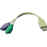 Logilink | Adapter USB to PS/2 x2 :. | Grey | USB M | 2x Mini DIN 6-pin FM | 0.2 m