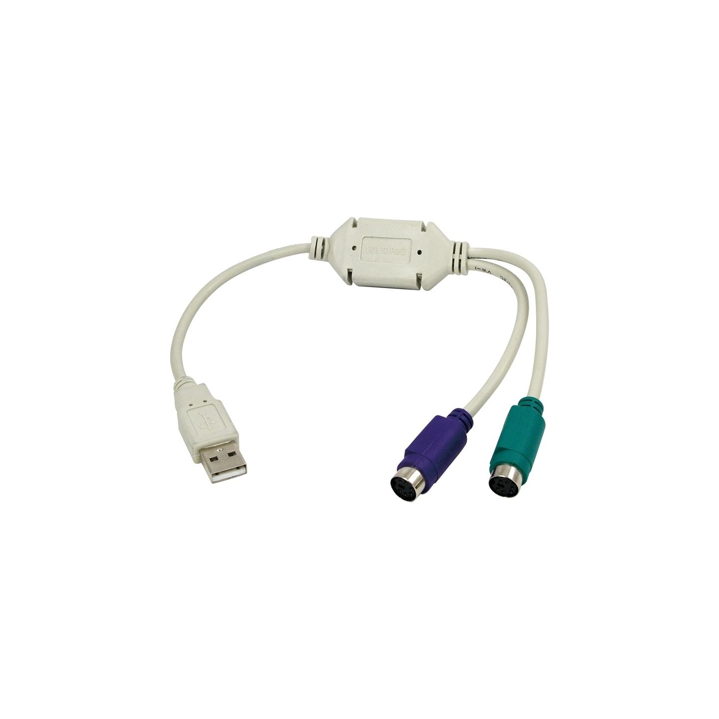 Logilink | Adapter USB to PS/2 x2 :. | Grey | USB M | 2x Mini DIN 6-pin FM | 0.2 m
