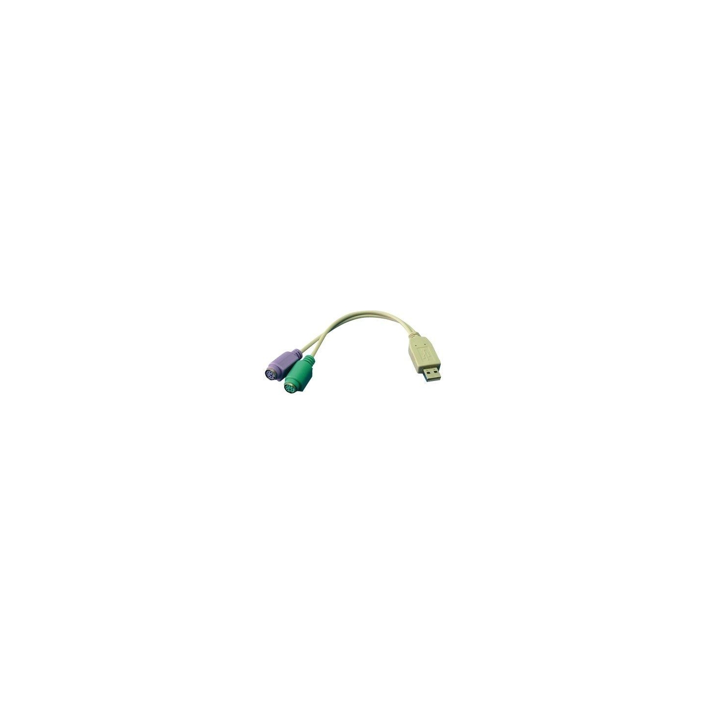 Logilink | Adapter USB to PS/2 x2 :. | Grey | USB M | 2x Mini DIN 6-pin FM | 0.2 m