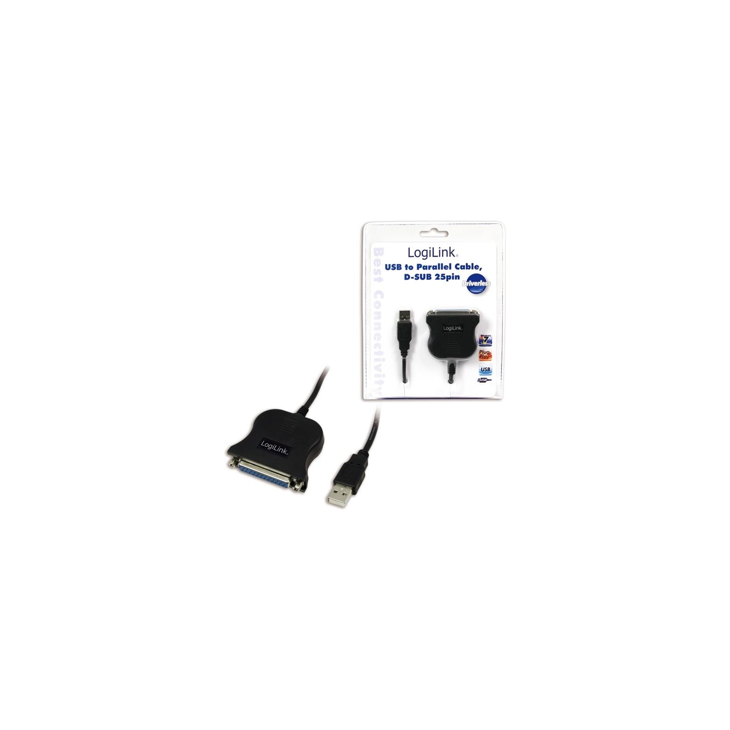 Logilink | USB 2.0 adapter to Paralel (LPT)  DB25 , 1,8m | USB-A to LPT USB A male | DB25