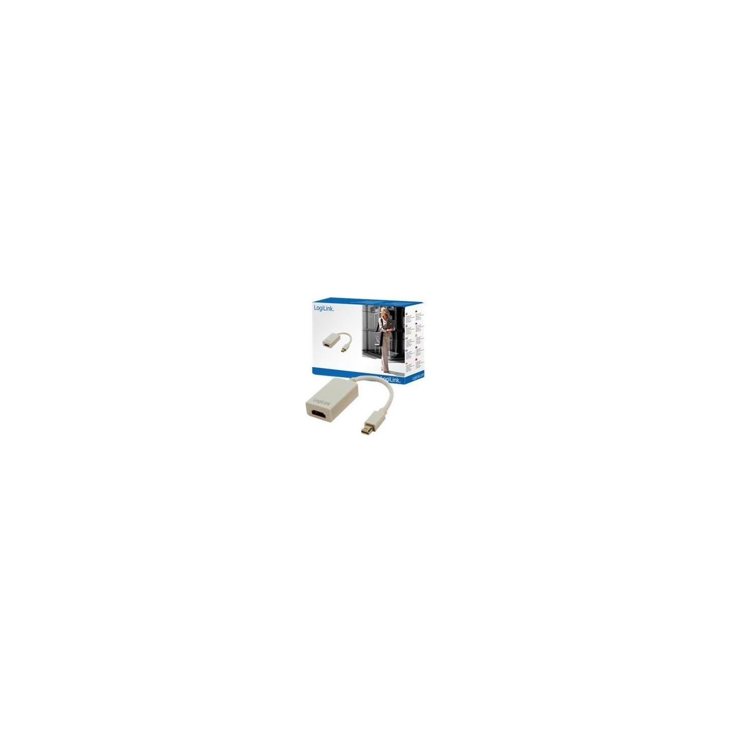 Logilink | Adapter Mini DisplayPort to HDMI with Audio: | Grey | Mini DisplayPort | HDMI A | 0.1 m