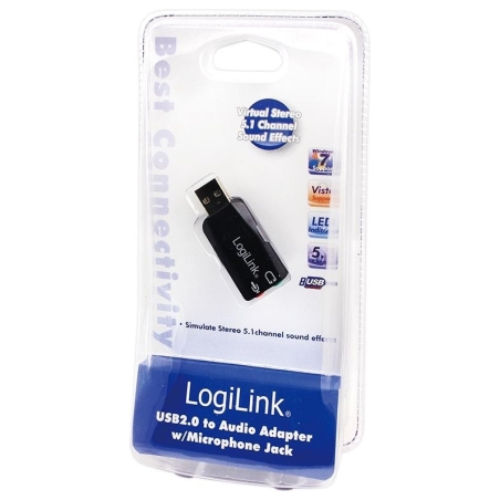 Logilink | USB Audio adapter, 5.1 sound effect