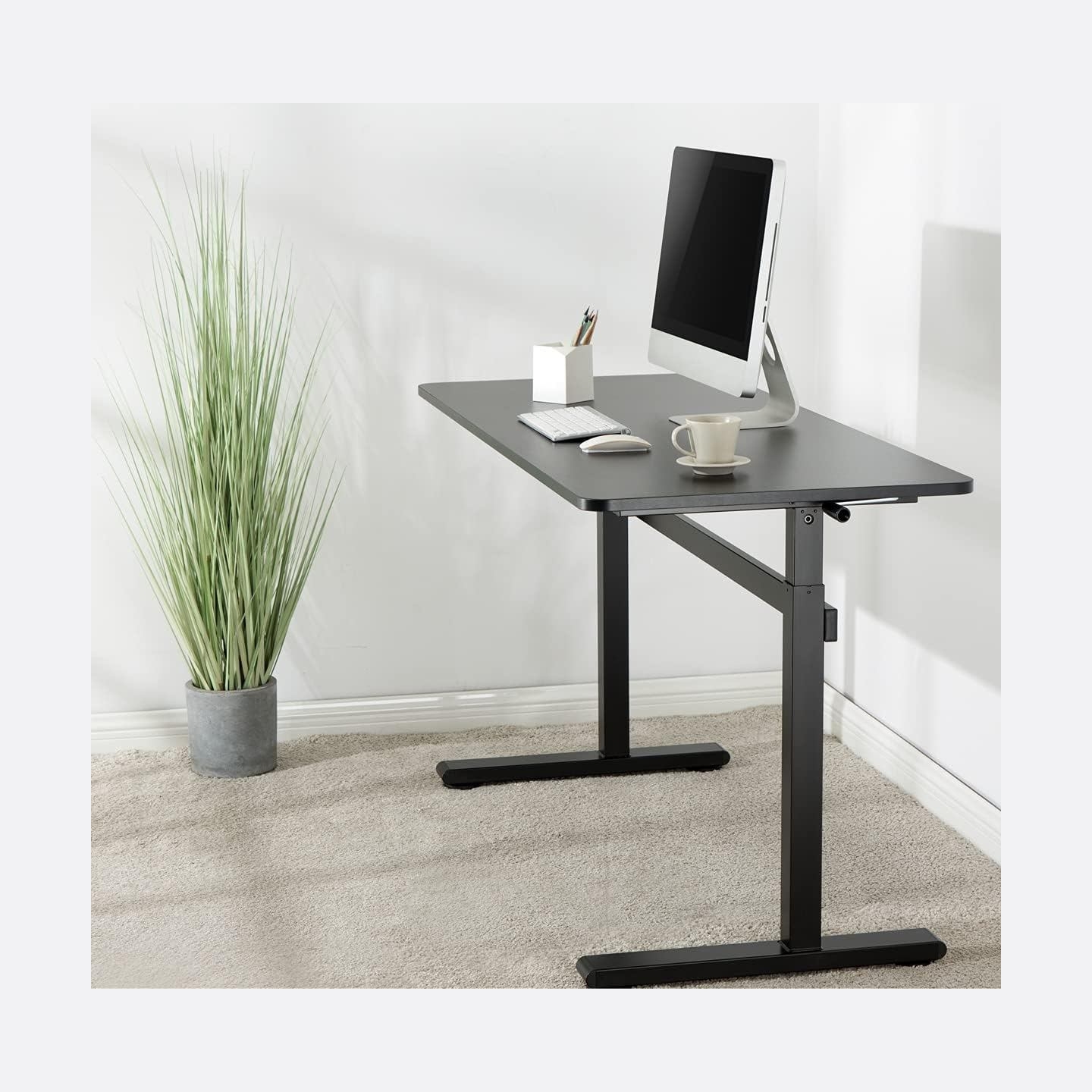 Logilink Manually adjustable sit-stand desk EO0027 | 70-117 cm | Maximum load weight 40 kg | Black