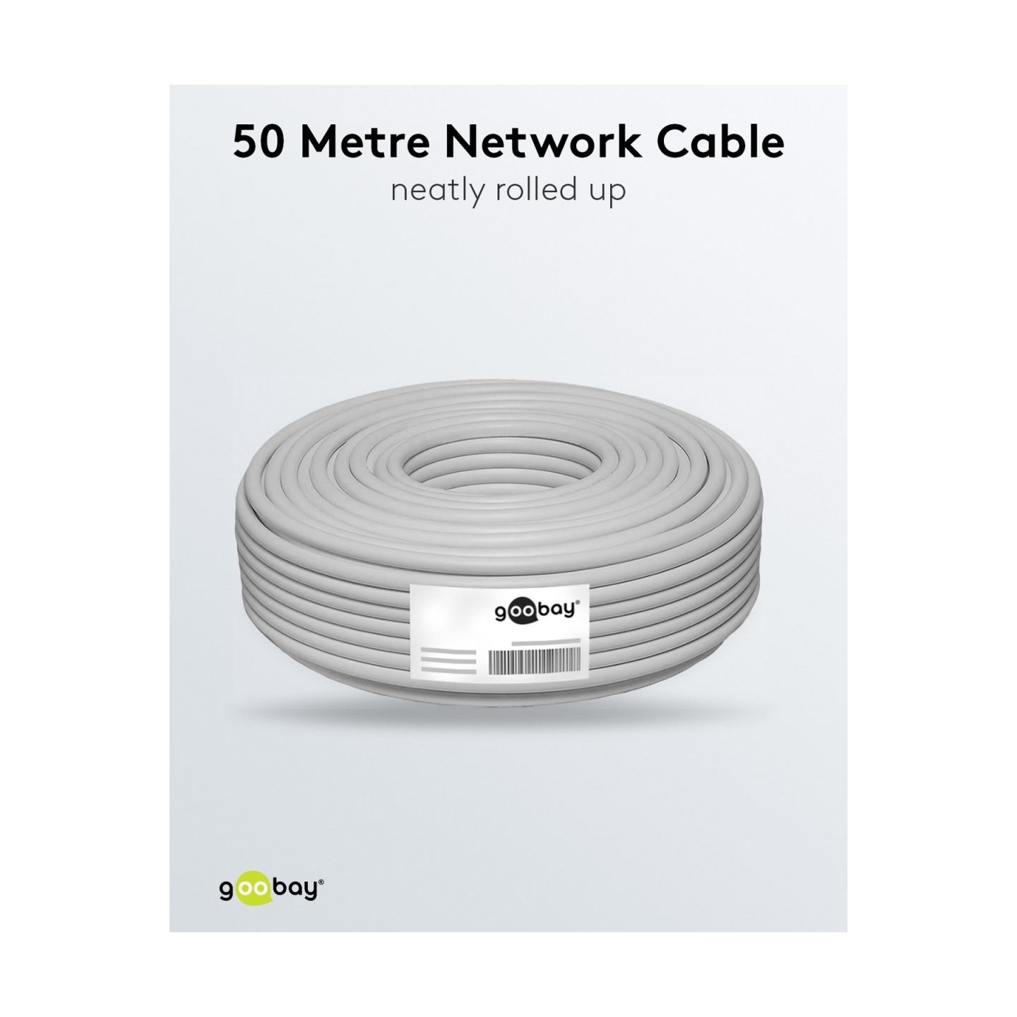 Goobay | CAT 6A Network Cable, S/FTP (PiMF), 50 m | 96093 | S/FTP | Grey