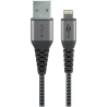 Goobay | Lightning to USB-A Textile Cable with Metal Plugs | 49268 | USB-A to Lightning