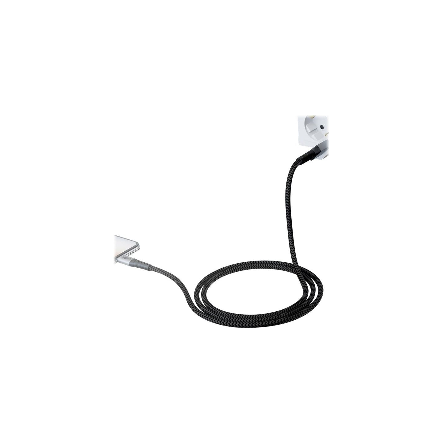 Goobay | Lightning to USB-A Textile Cable with Metal Plugs | 49268 | USB-A to Lightning