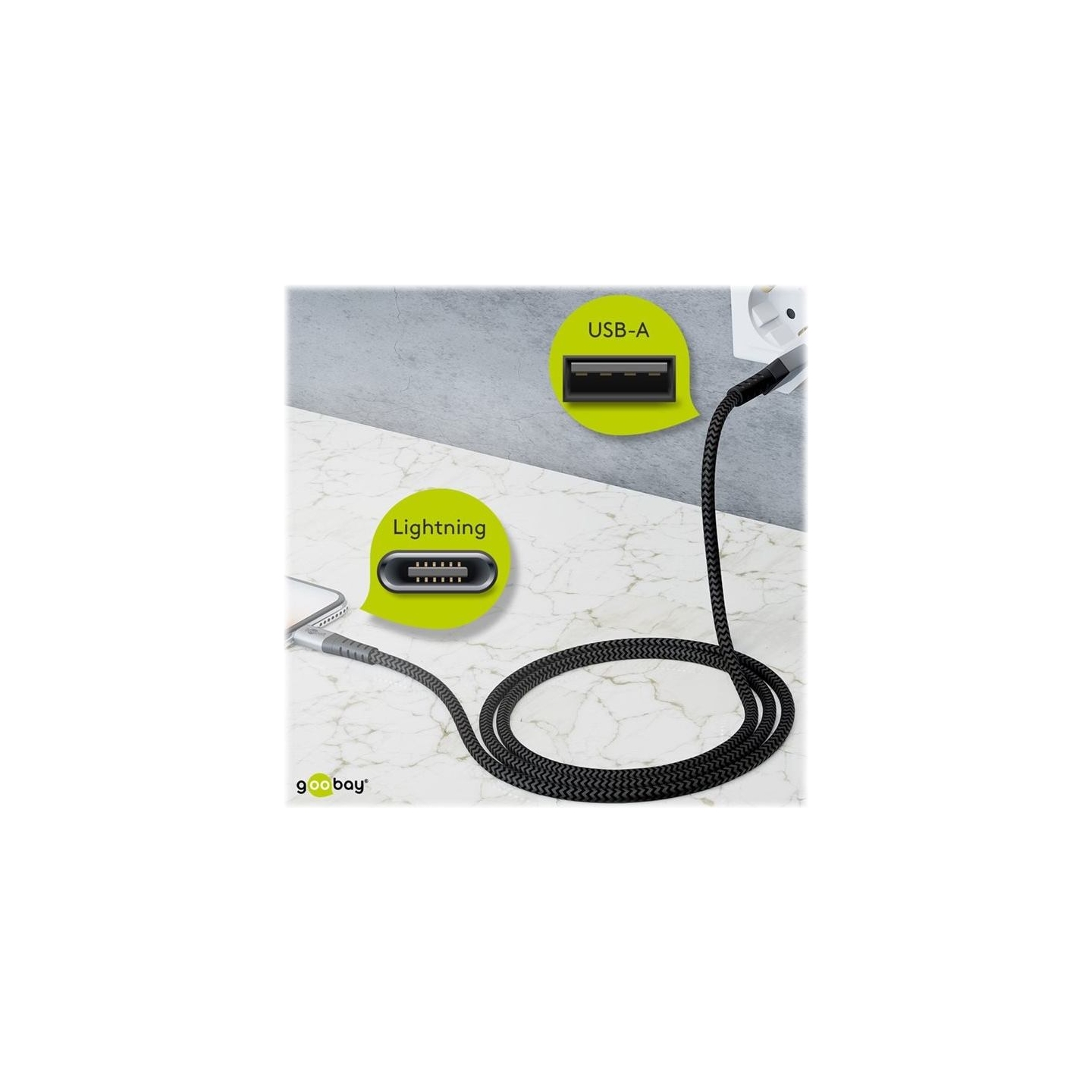 Goobay | Sync and charging cable | 49269 | Apple Lightning to USB Type A