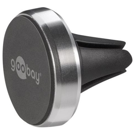 Goobay | Magnetic mount Metal Slim Design for smartphones (35mm) | 38685 | Black/Silver | Magnetic holder is suitable for almost
