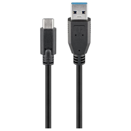 Goobay 71221 USB-C to USB A 3.0 cable, black, 2m | Goobay | USB-C to USB-A USB-C male | USB 3.0 male (type A)