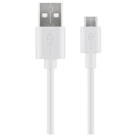 Goobay | Micro USB charging and sync cable | 43837 | USB-A 2.0 to Micro-USB USB 2.0 male (type A) | USB 2.0 micro male (type B)