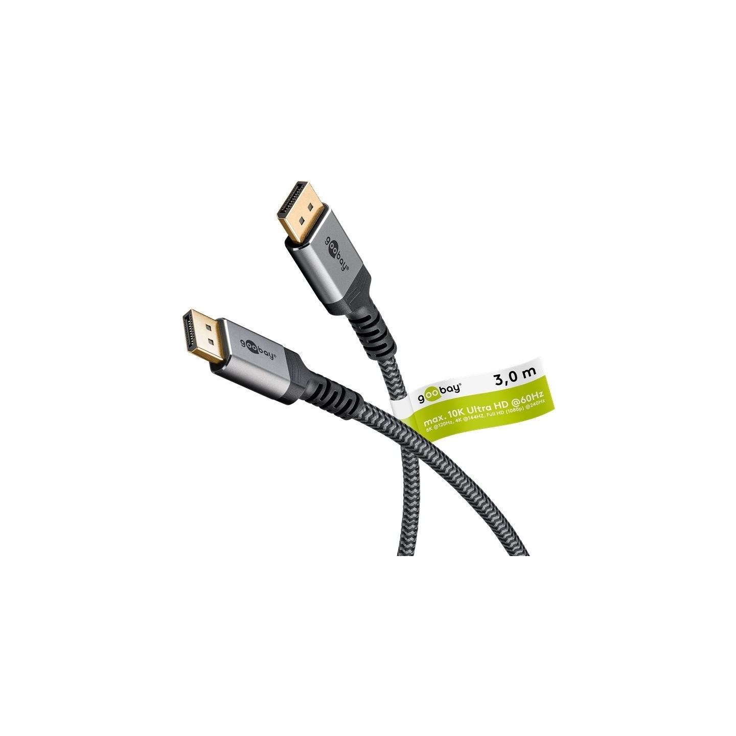 Goobay | DisplayPort Cable 2.0/2.1, 80 Gbit/s | 75686 | DisplayPort to  DisplayPort