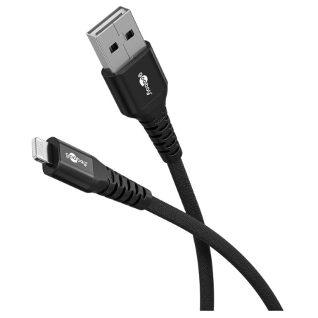 Goobay | Lightning USB-A Supersoft Textile Cable with Metal Plugs | 74504