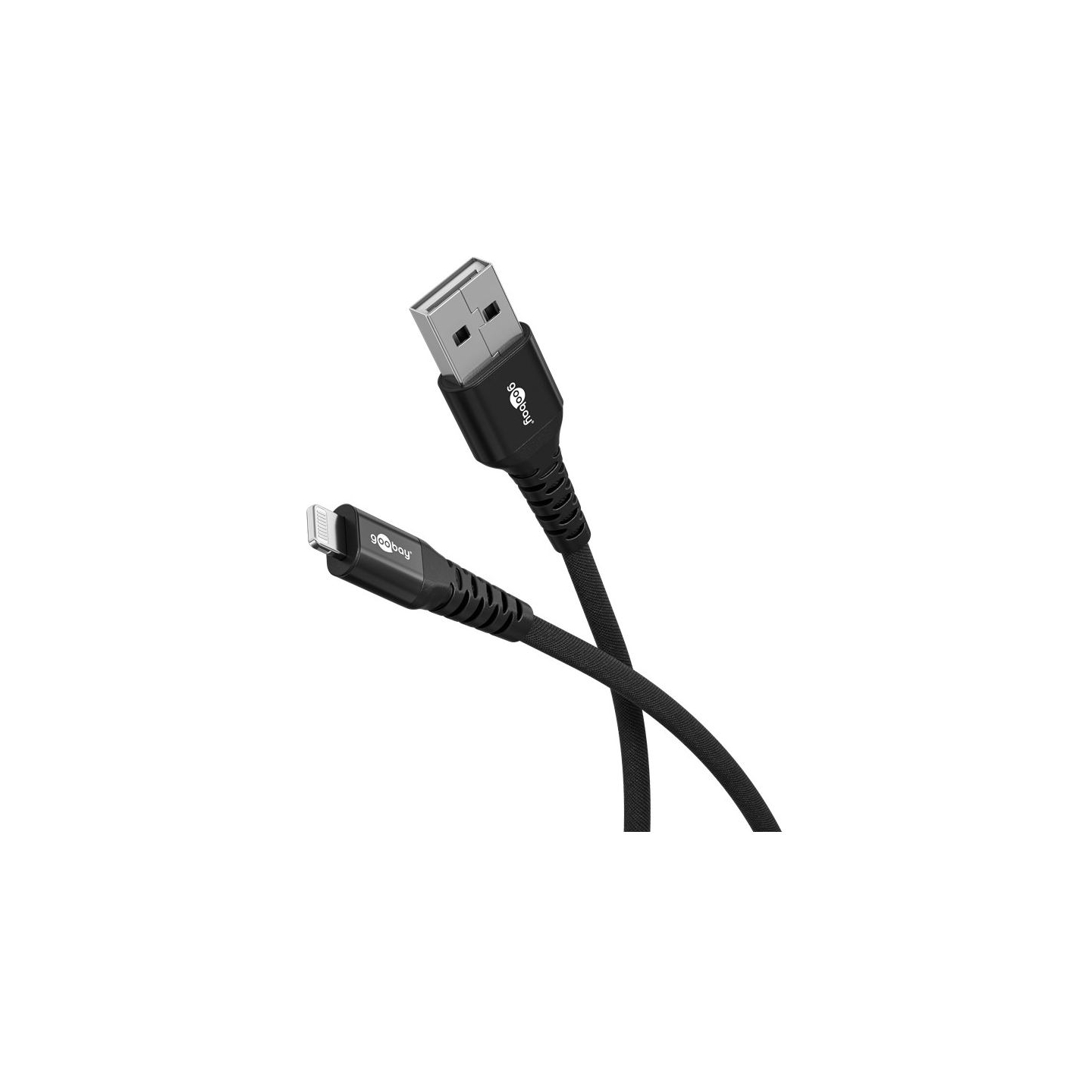 Goobay | Lightning USB-A Supersoft Textile Cable with Metal Plugs | 74504