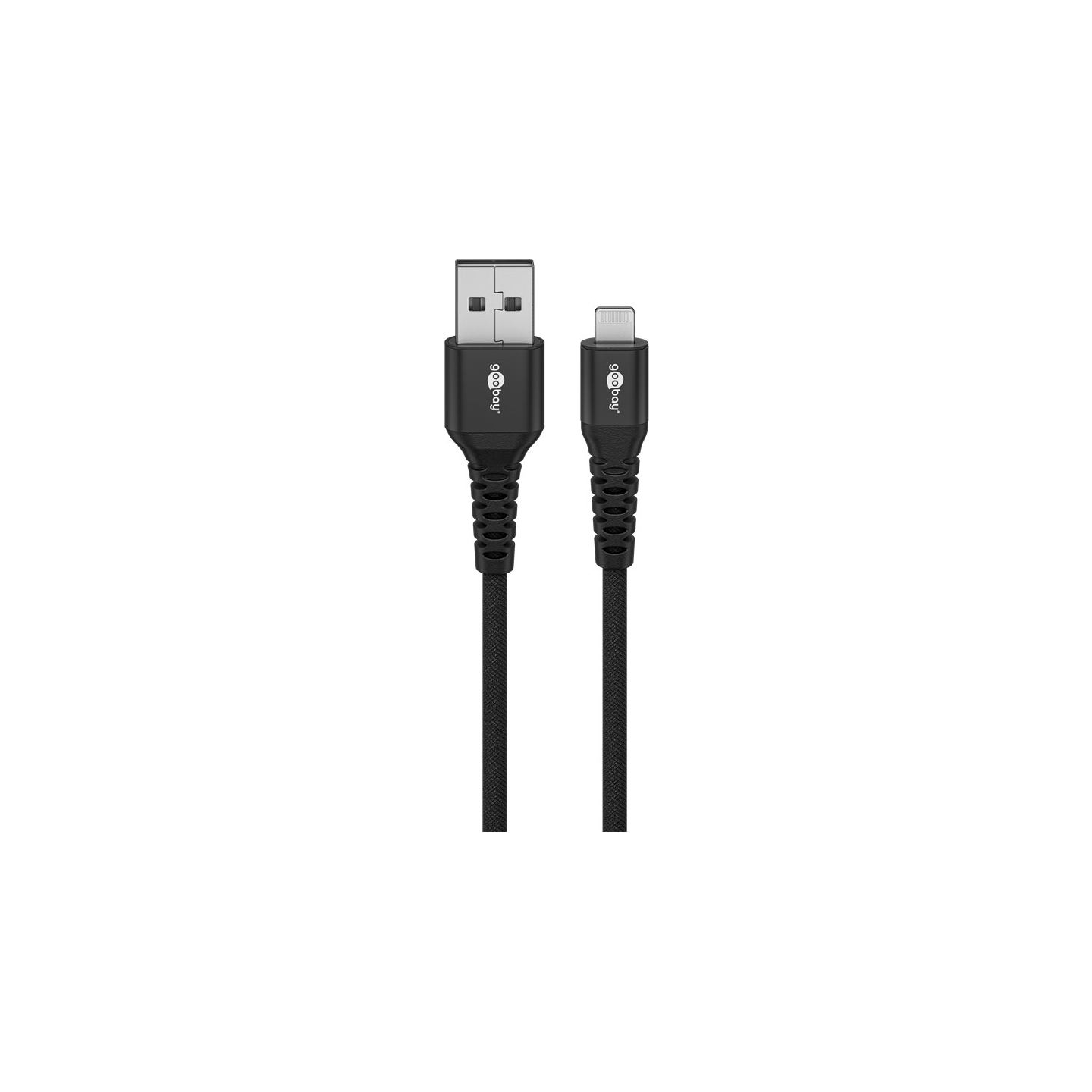 Goobay | Lightning USB-A Supersoft Textile Cable with Metal Plugs | 74504