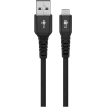 Goobay | Lightning USB-A Supersoft Textile Cable with Metal Plugs | 74504