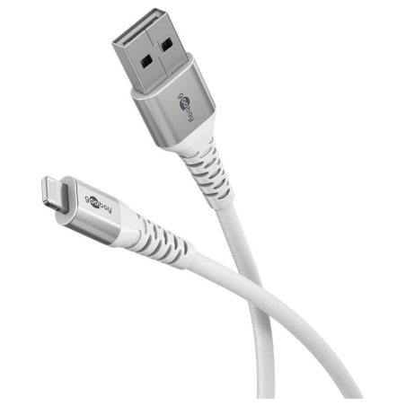 Goobay | Lightning USB-A Supersoft Textile Cable with Metal Plugs | 74512