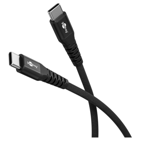 Goobay | USB-C Supersoft Textile Cable with Metal Plugs, 1 m
