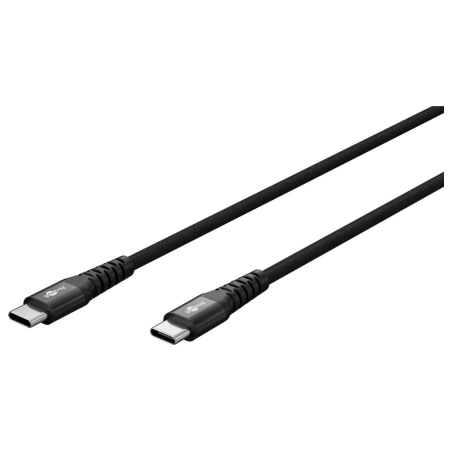 Goobay | USB-C Supersoft Textile Cable with Metal Plugs, 1 m