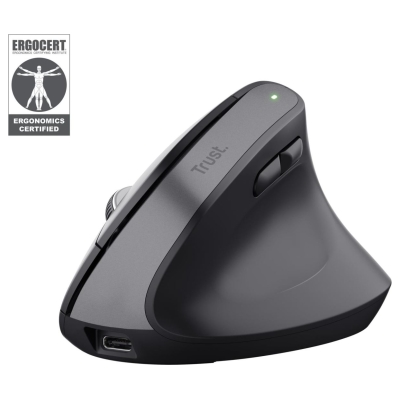 Trust MOUSE USB OPTICAL WRL BAYO+/ERGONOMIC BLK 25146 TRUST