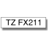 Brother | TZe-FX211 Flexible ID Laminated Tape | Black on White | TZe | 8 m | 0.6 cm