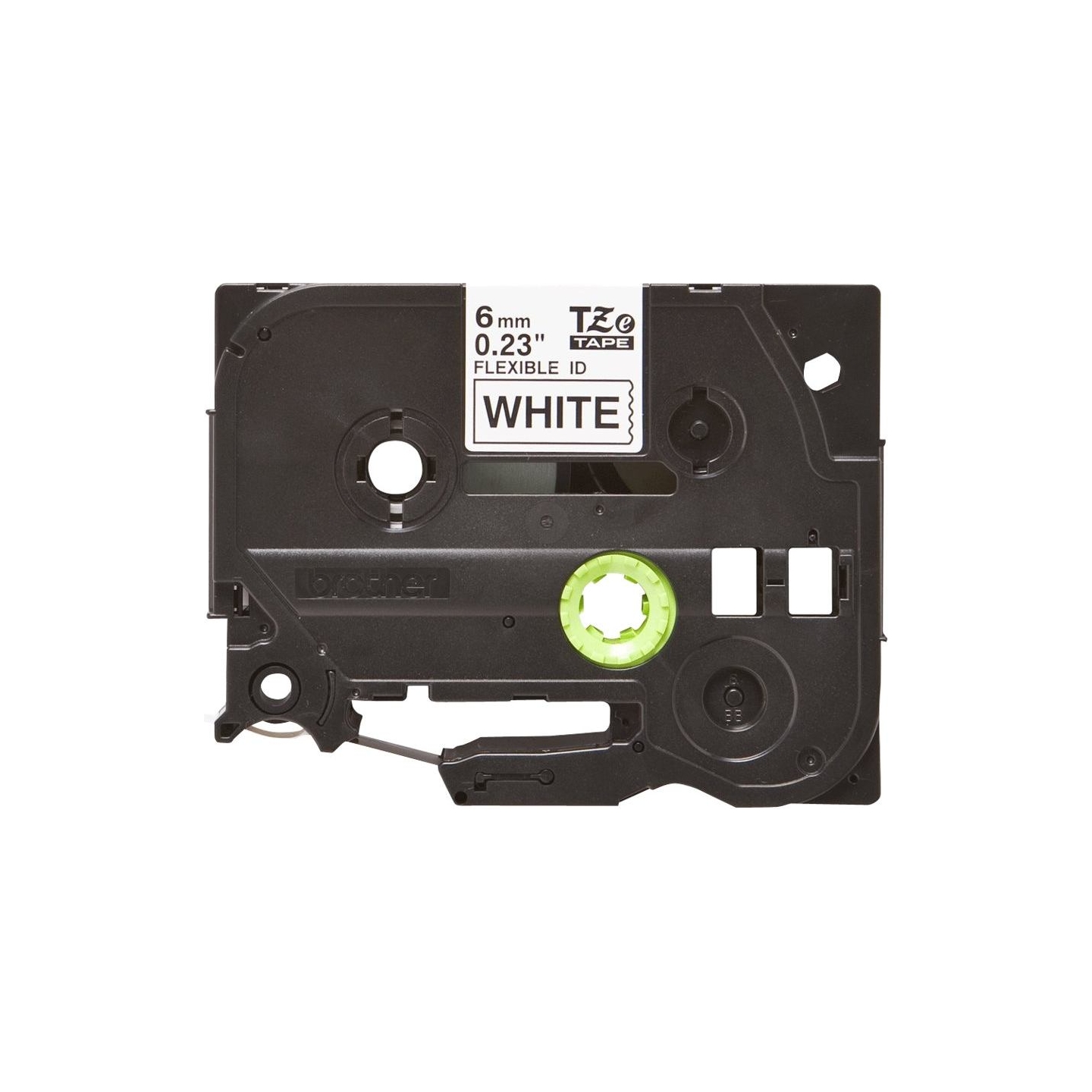 Brother | TZe-FX211 Flexible ID Laminated Tape | Black on White | TZe | 8 m | 0.6 cm