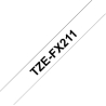 Brother | TZe-FX211 Flexible ID Laminated Tape | Black on White | TZe | 8 m | 0.6 cm