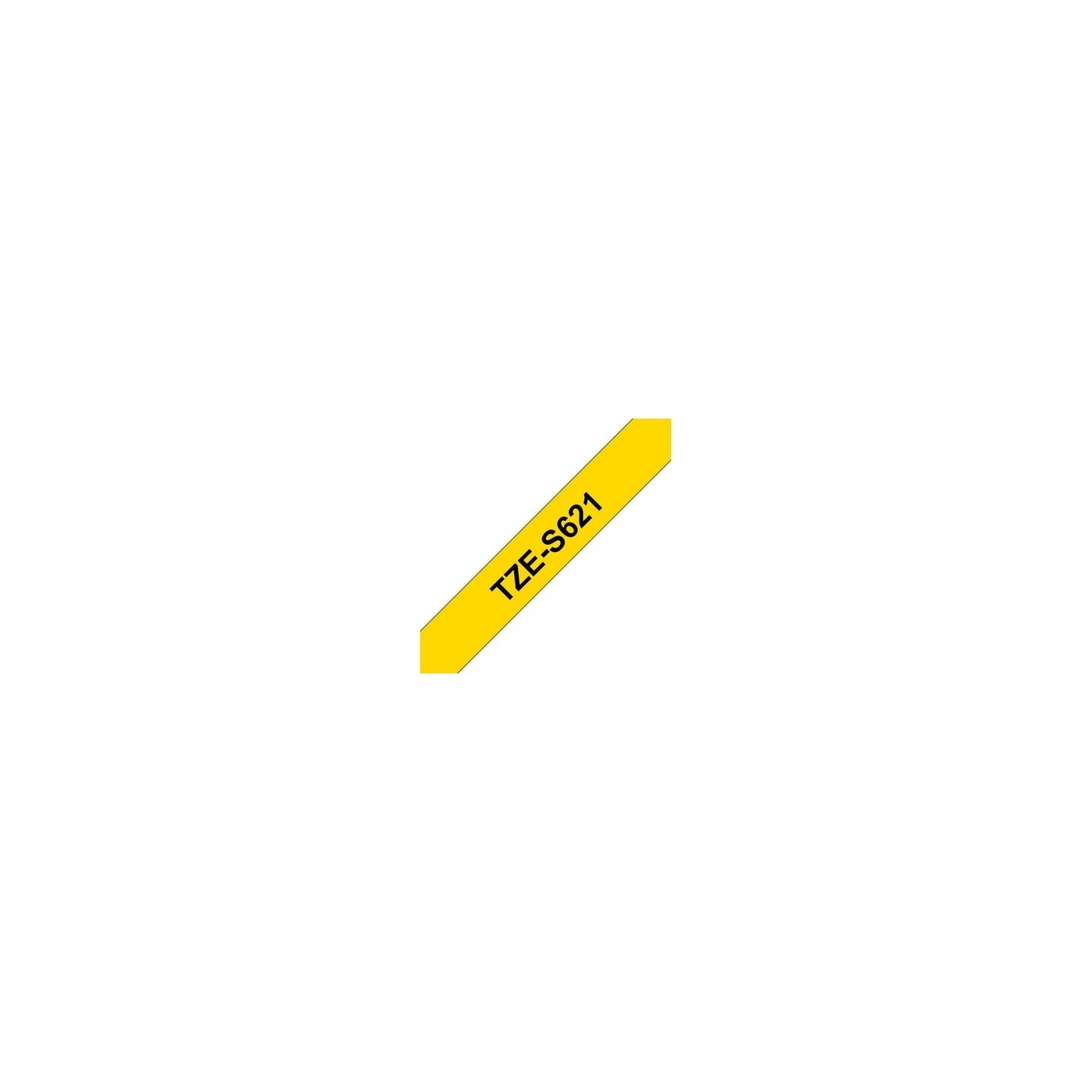 Brother | TZe-S621 Strong Adhesive Laminated Tape | Black on Yellow | TZe | 8 m | 9 cm