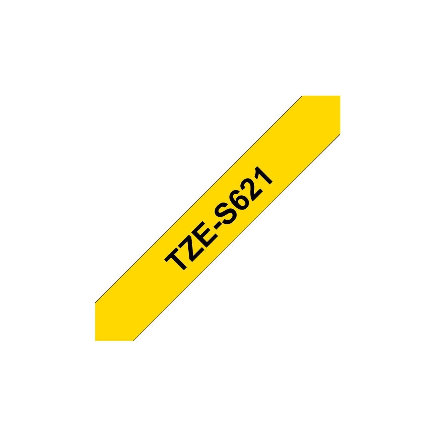 Brother | TZe-S621 Strong Adhesive Laminated Tape | Black on Yellow | TZe | 8 m | 9 cm