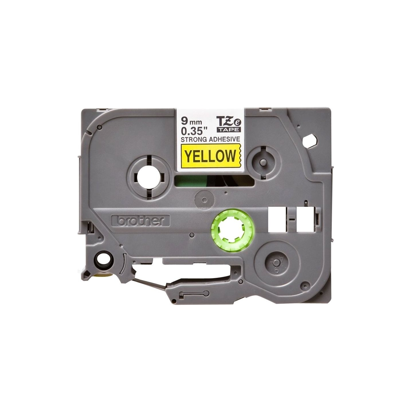 Brother | TZe-S621 Strong Adhesive Laminated Tape | Black on Yellow | TZe | 8 m | 9 cm