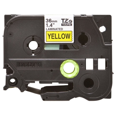 Brother | TZe-661 Laminated Tape | Black on Yellow | TZe | 8 m | 3.6 cm