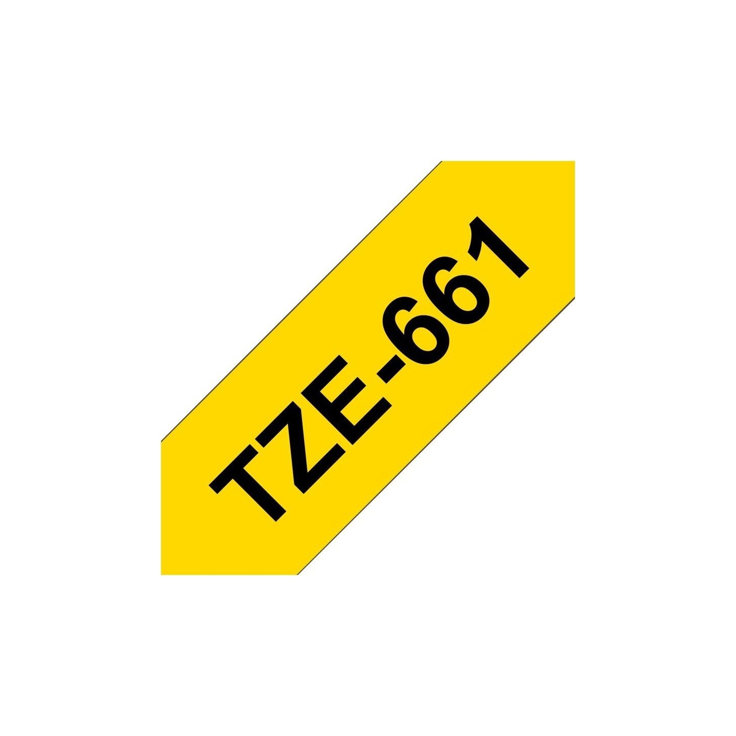 Brother | TZe-661 Laminated Tape | Black on Yellow | TZe | 8 m | 3.6 cm